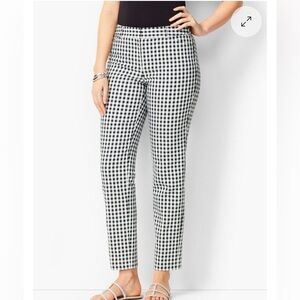 Talbots Black and White Gingham Ankle Pants